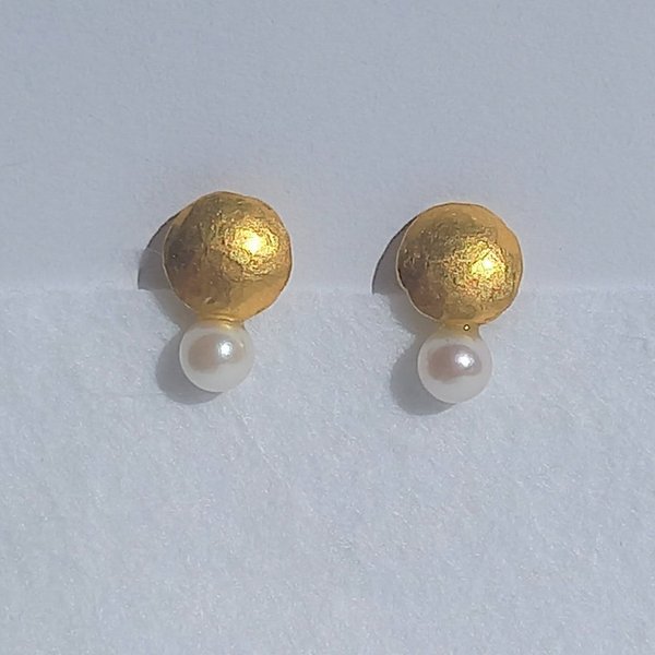 Ohrstecker Gold Perlen